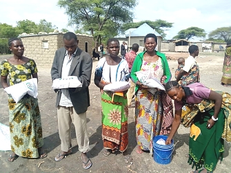 Sunflower seed distribution-1.8 Ton distributed in 3 wards (900 acre)