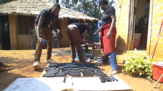 Briquette making REDESO kibondo 2