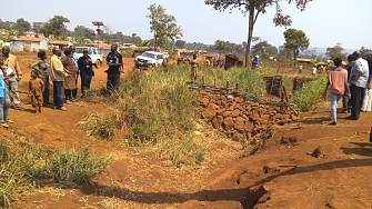Chief Executive Officer of REDESO in inspection of gullies rehabilitation Mtendeli in Kibondo District