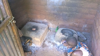 One of beneficiary in insert stove and mud stove efficient test at Nduta in Kibondo District