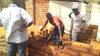 Kitchen construction at Nduta camp in Kibondo District