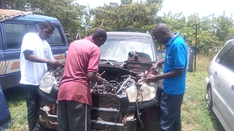 Redeso Ngara Vocational Auto electrical class in practical session